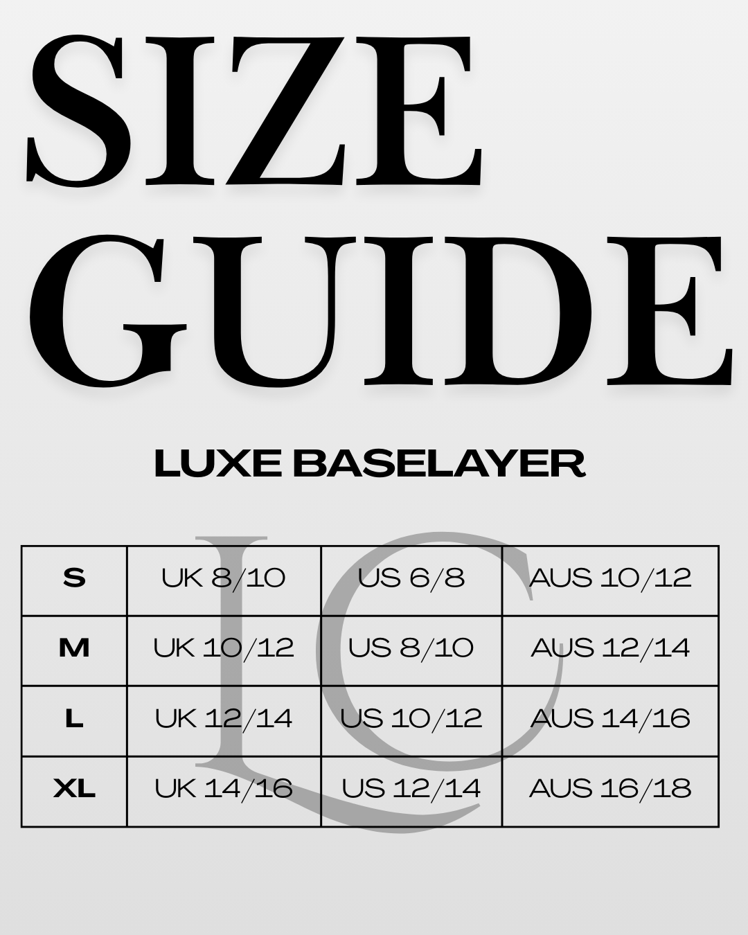 LUXE Baselayer – Grey