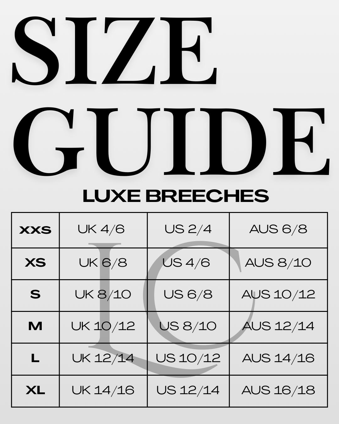 LUXE Breeches – Black | Full Seat Grip
