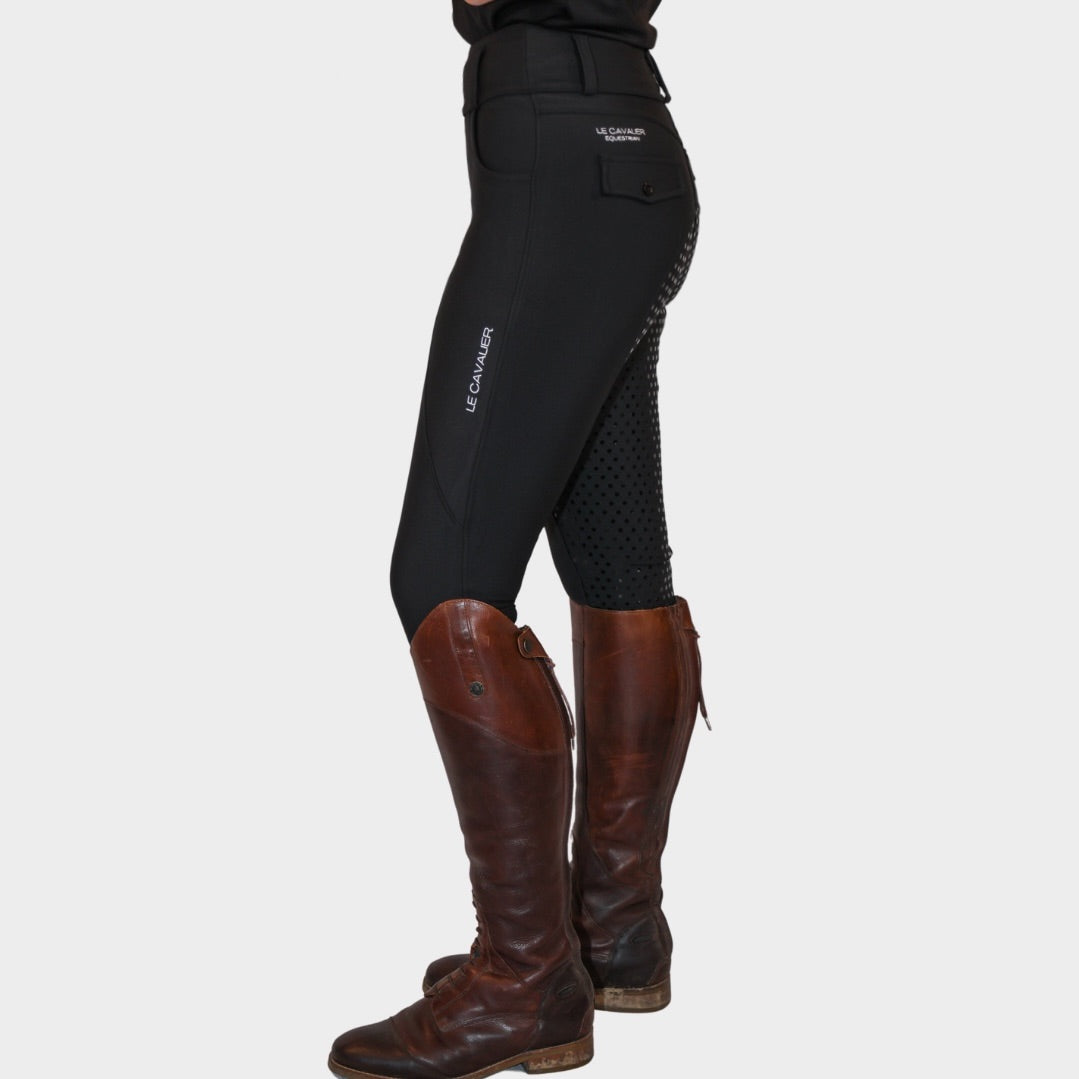 LUXE Leggings – Black | Full Seat Grip