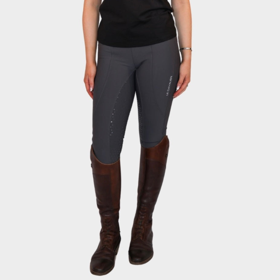 LUXE Leggings – Grey | Full Seat Grip
