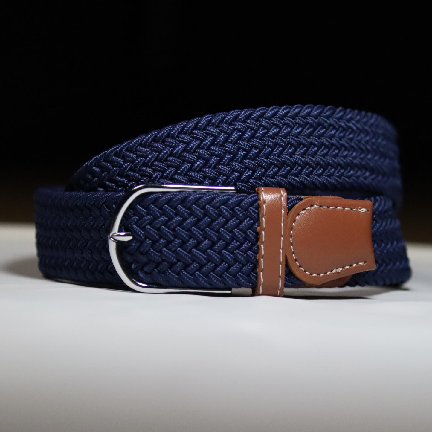 Herringbone Belt - Navy