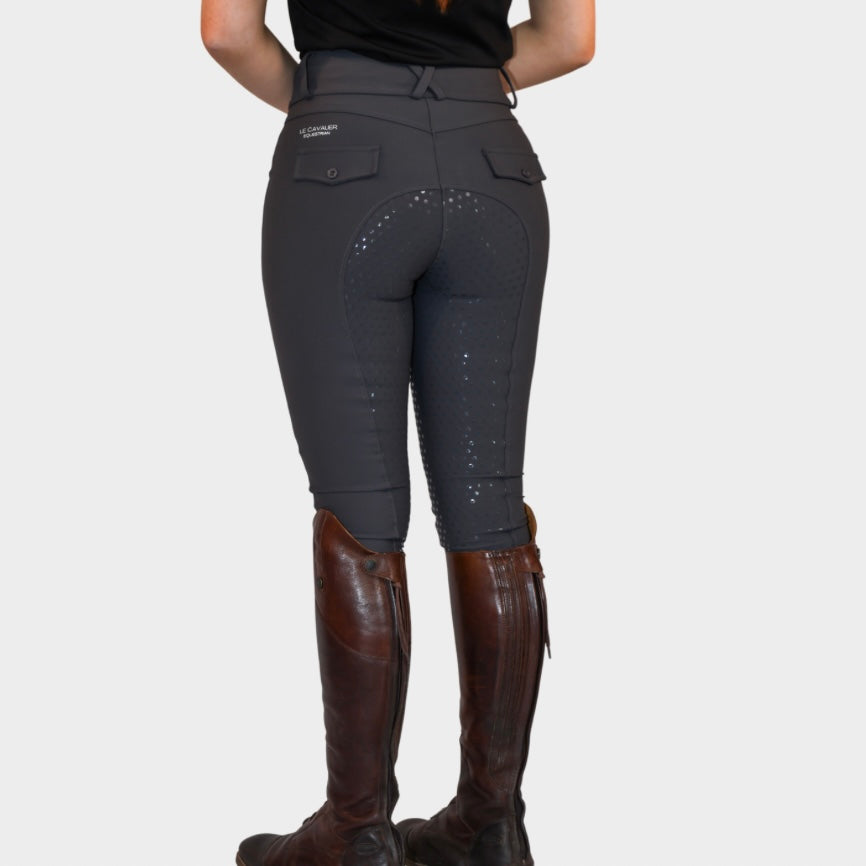 LUXE Leggings – Grey | Full Seat Grip