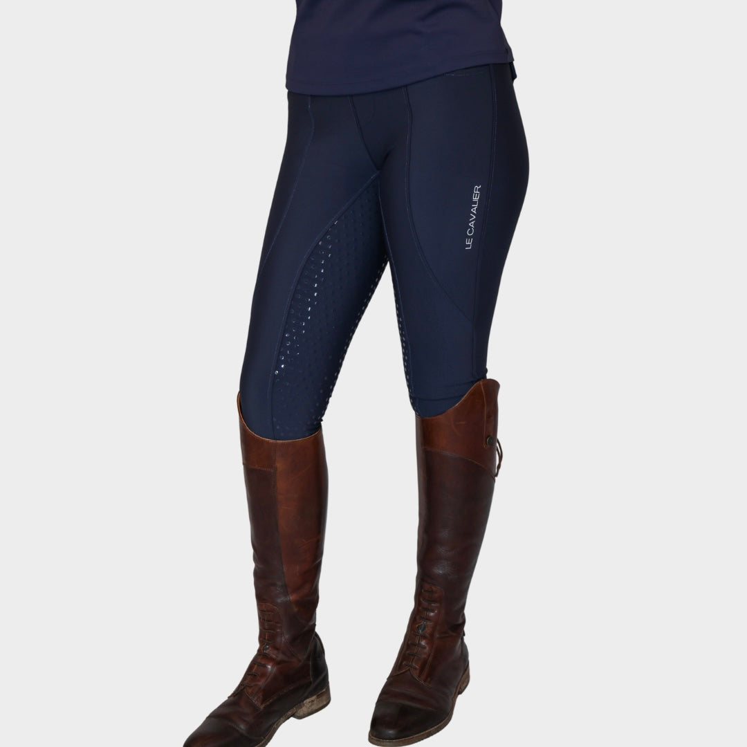 LUXE Leggings – Navy | Full Seat Grip