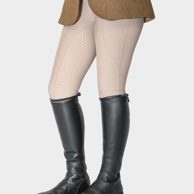 LUXE ShowTime Leggings – Beige | Full Seat Grip