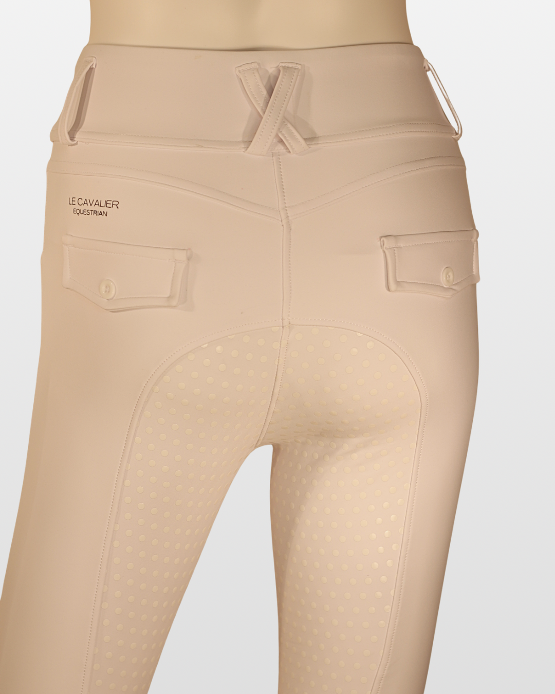 LUXE Competition Leggings – White | Full Seat Grip