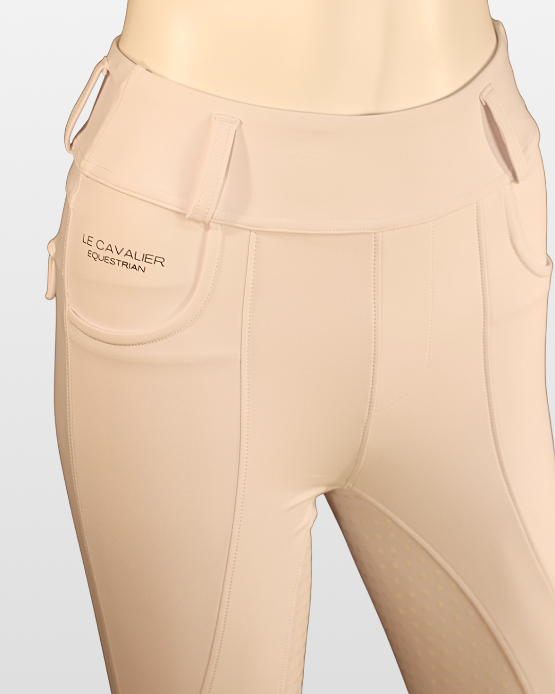 LUXE Competition Leggings – White | Full Seat Grip