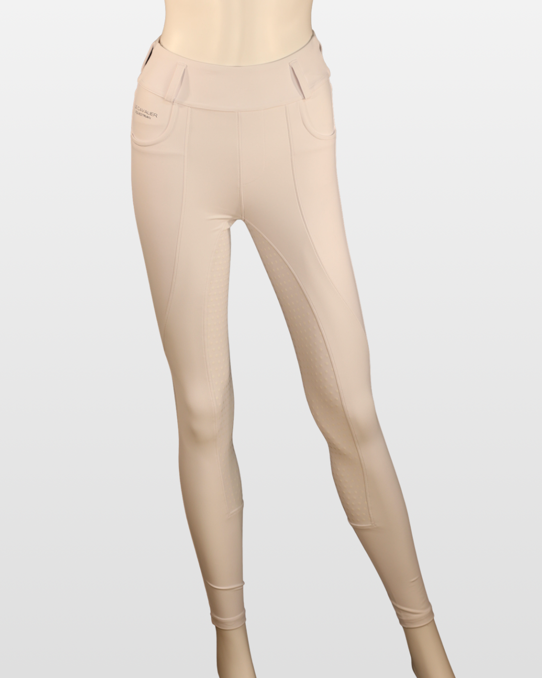 LUXE Competition Leggings – White | Full Seat Grip