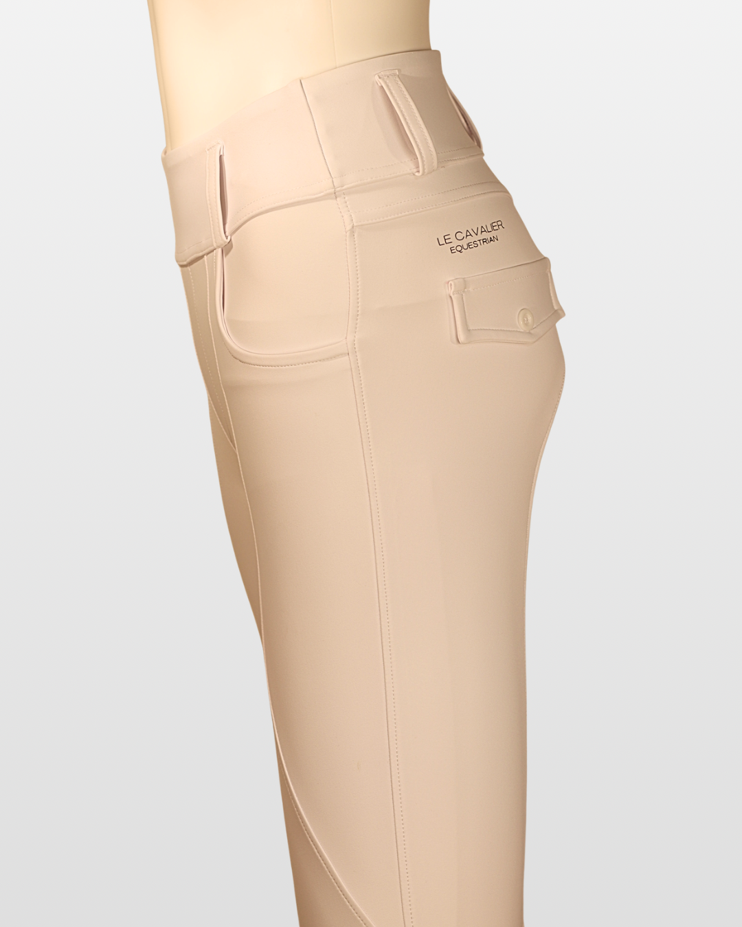 LUXE Competition Leggings – White | Full Seat Grip