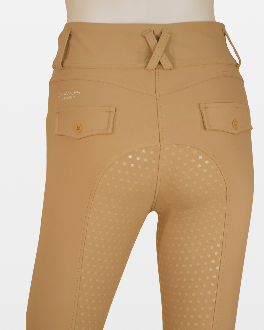 LUXE ShowTime Leggings – Beige | Full Seat Grip