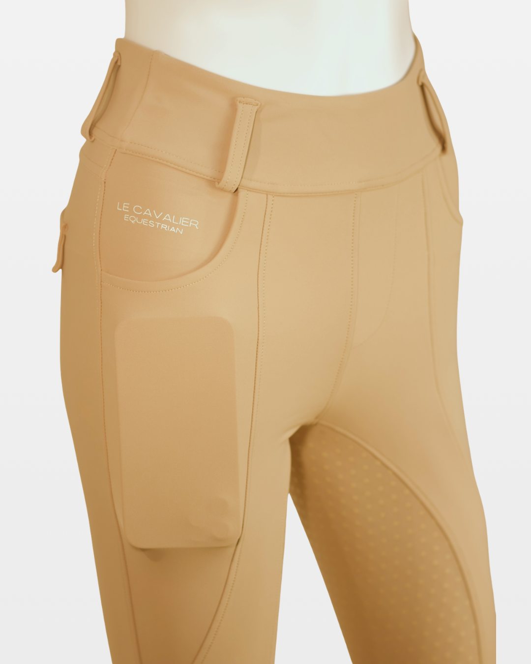 LUXE ShowTime Leggings – Beige | Full Seat Grip