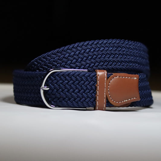 Herringbone Belt - Navy
