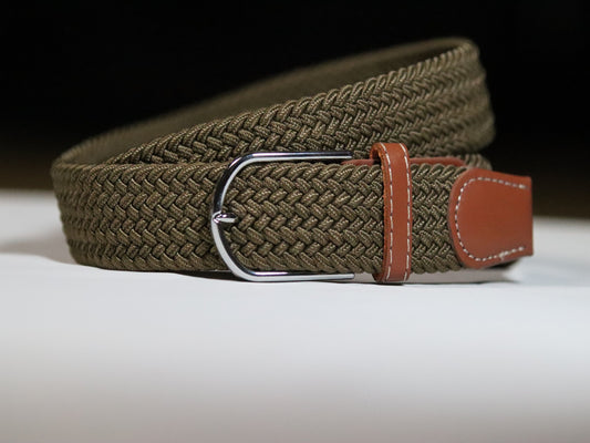 Herringbone Belt - Olive