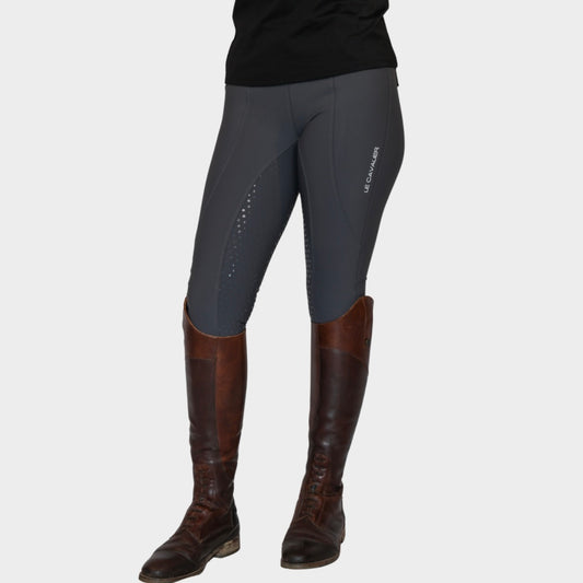LUXE Leggings – Grey | Full Seat Grip